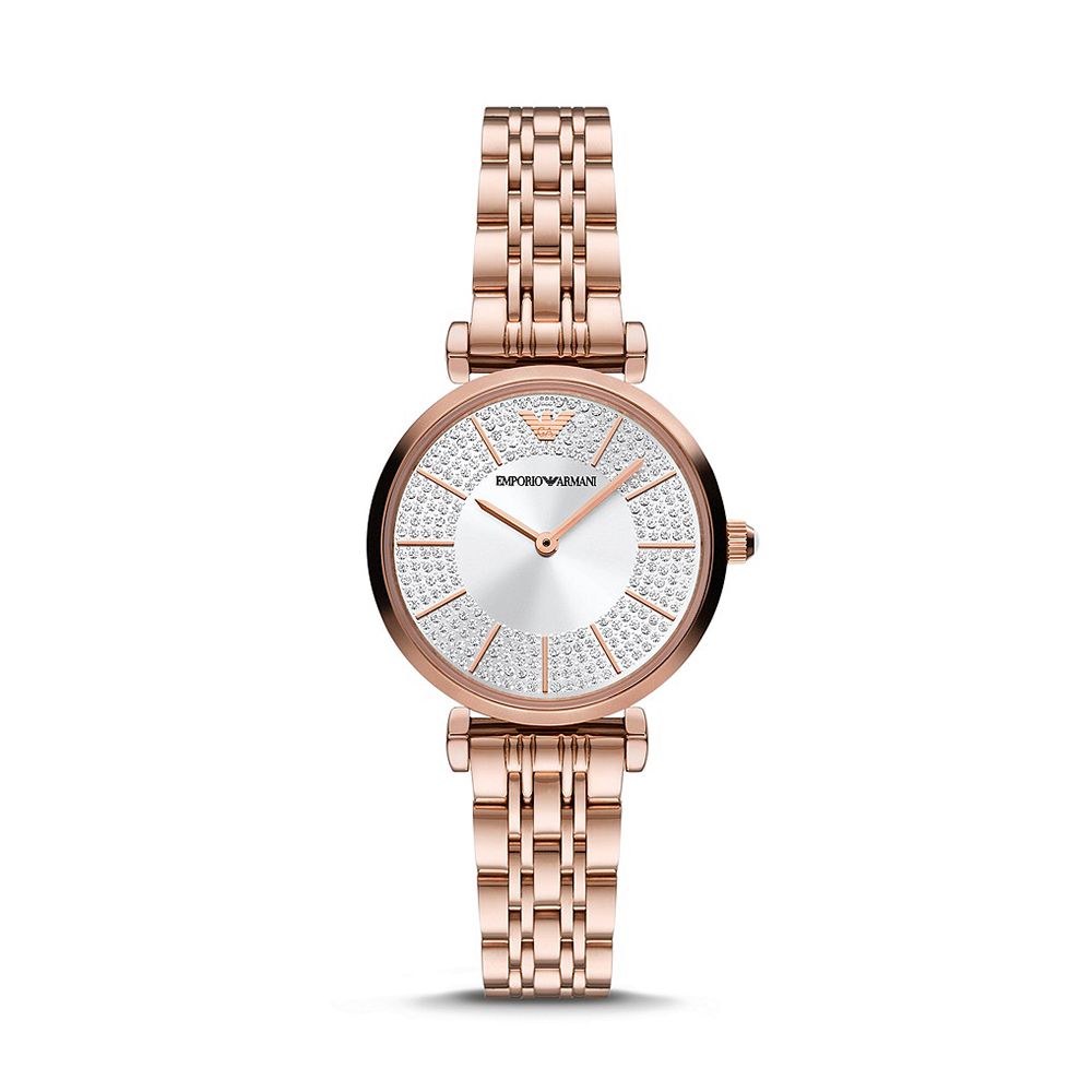 Picture of Emporio Armani Two-Hand Rose Gold-Tone Stainless Steel Watch AR11446