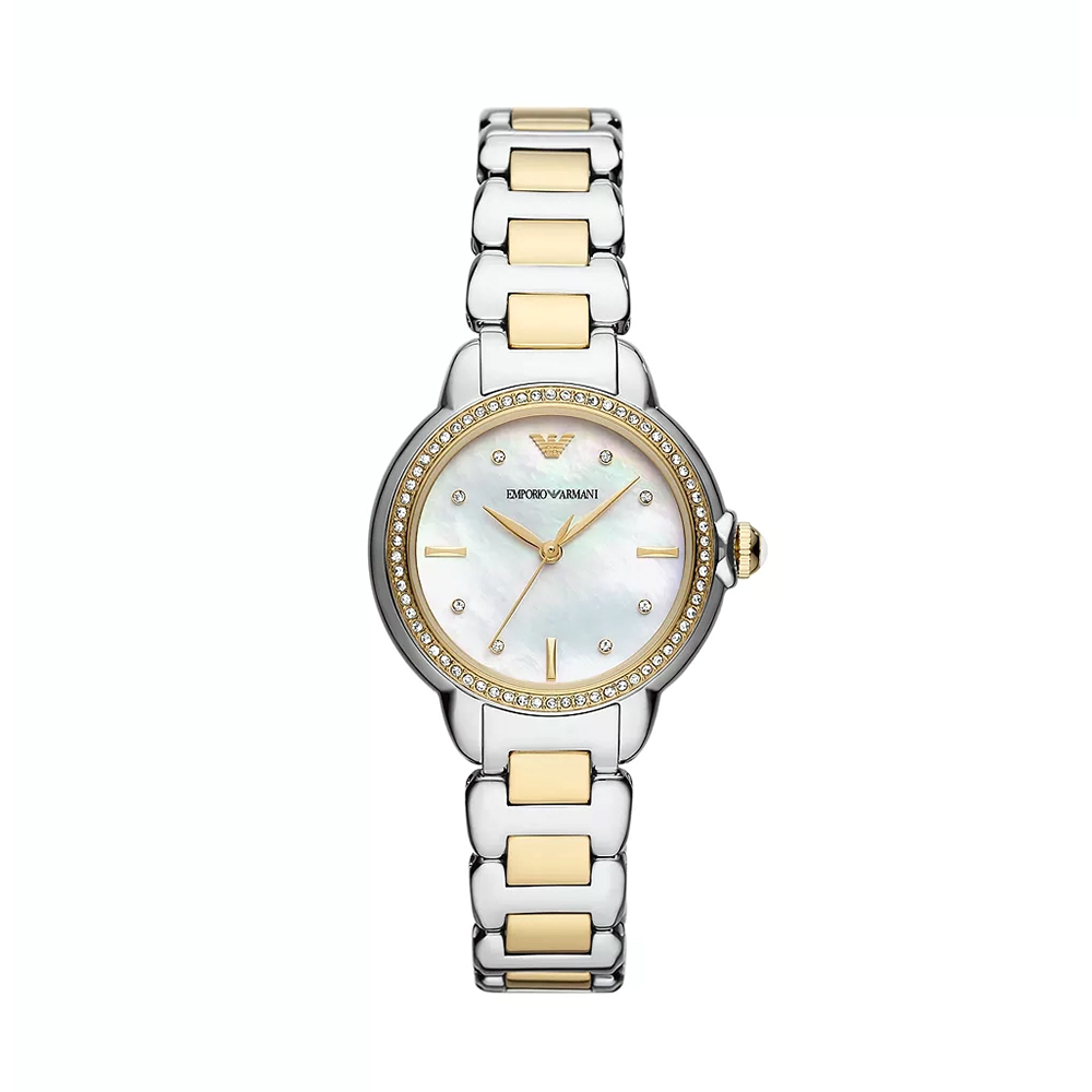 Picture of Emporio Armani Three-Hand Two-Tone Stainless Steel Watch AR11524