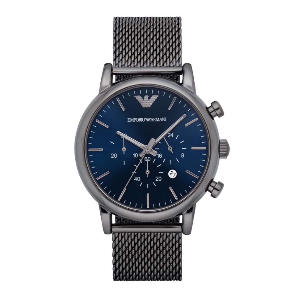 Picture of Emporio Armani Round Chronograph Blue Dial Mens Watch AR1979