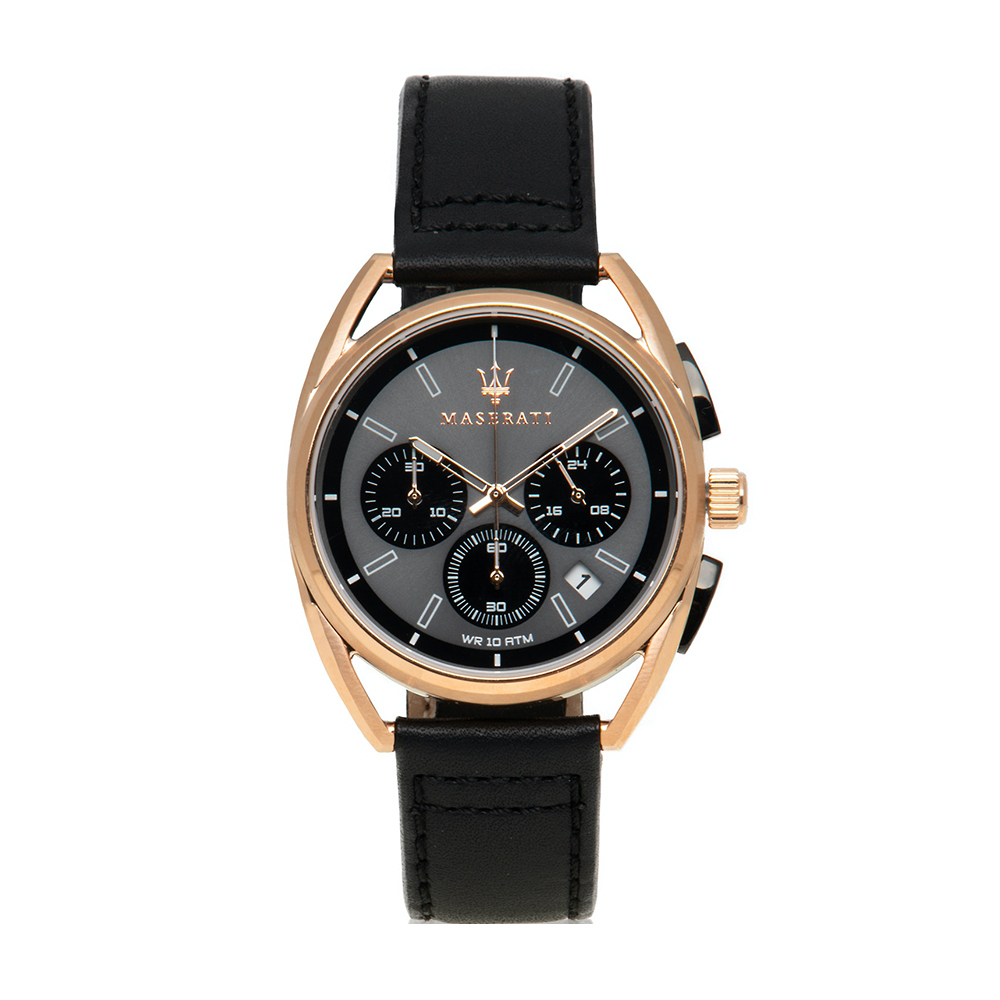 Picture of Maserati Trimarano Chronograph Black Dial Leather Men's Watch R8871632002